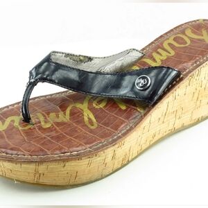 SAM EDELMAN patent Leather Platform Wedges - Size 6.5